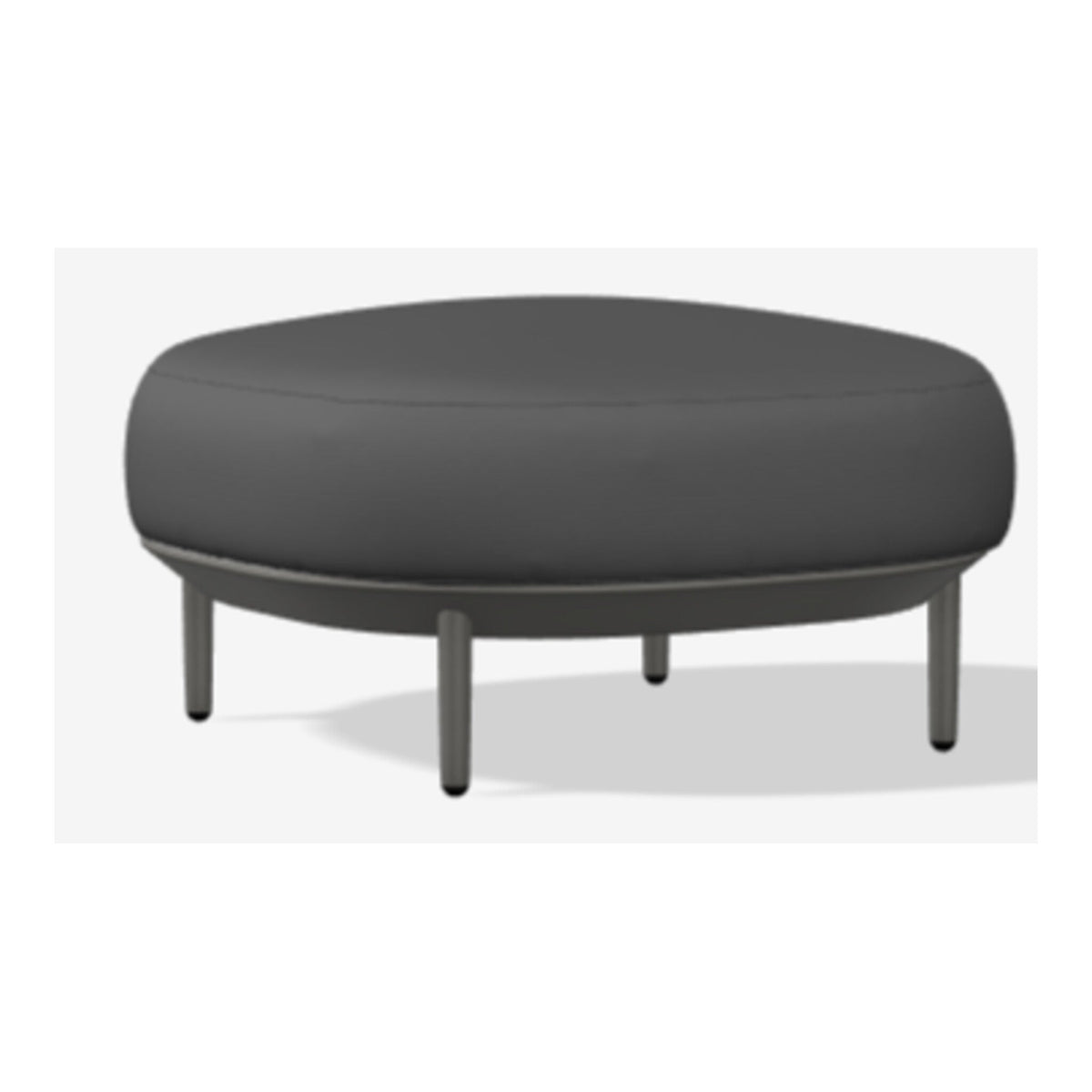 Amba Puf Alum. 56 Gris Met.-G3 1280  77Ax77Px42H cm.