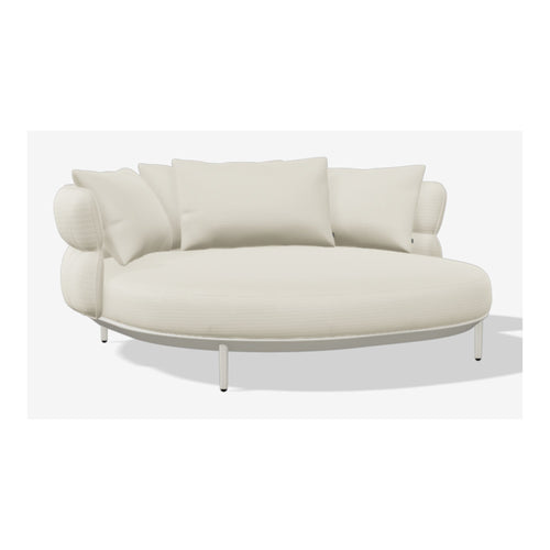 Amba Essence Daybed 171.5X182.5X71 Alum. 34 Blanco Mineral, Tela G2 1220. Cojines 72X45 G2 1220