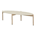 Mesa de Centro Brook — Light Champagne / Milano Travertine