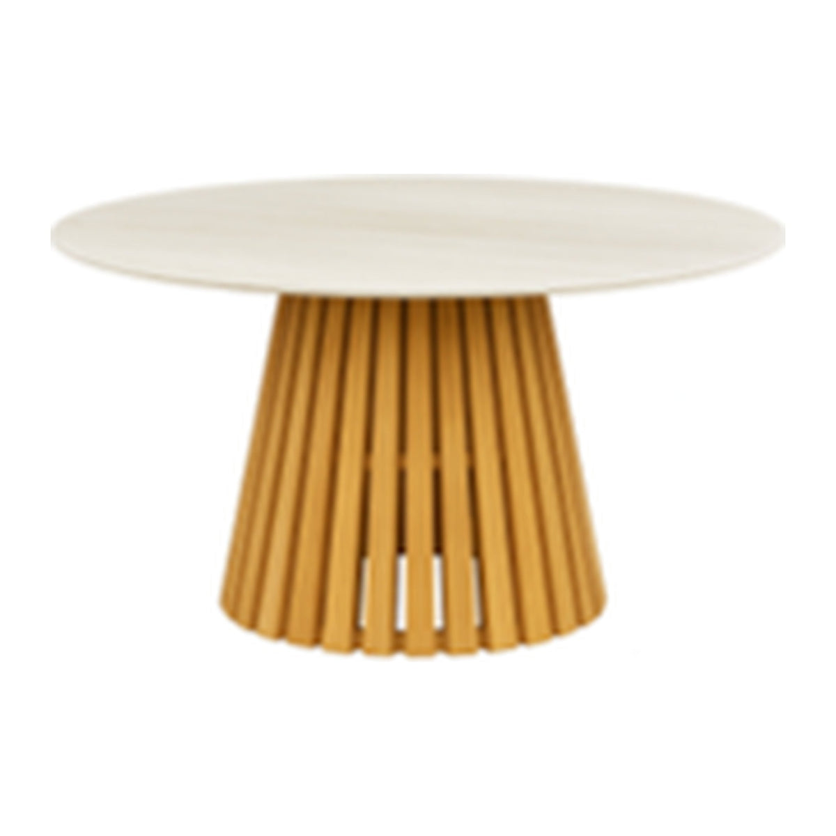Mesa de Comedor Redonda Indus — Travertino