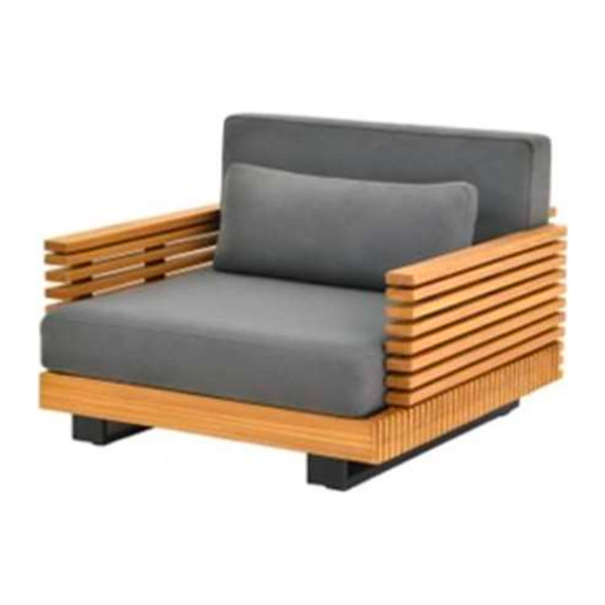 Sillón Individual con Brazos Pacific — Charcoal