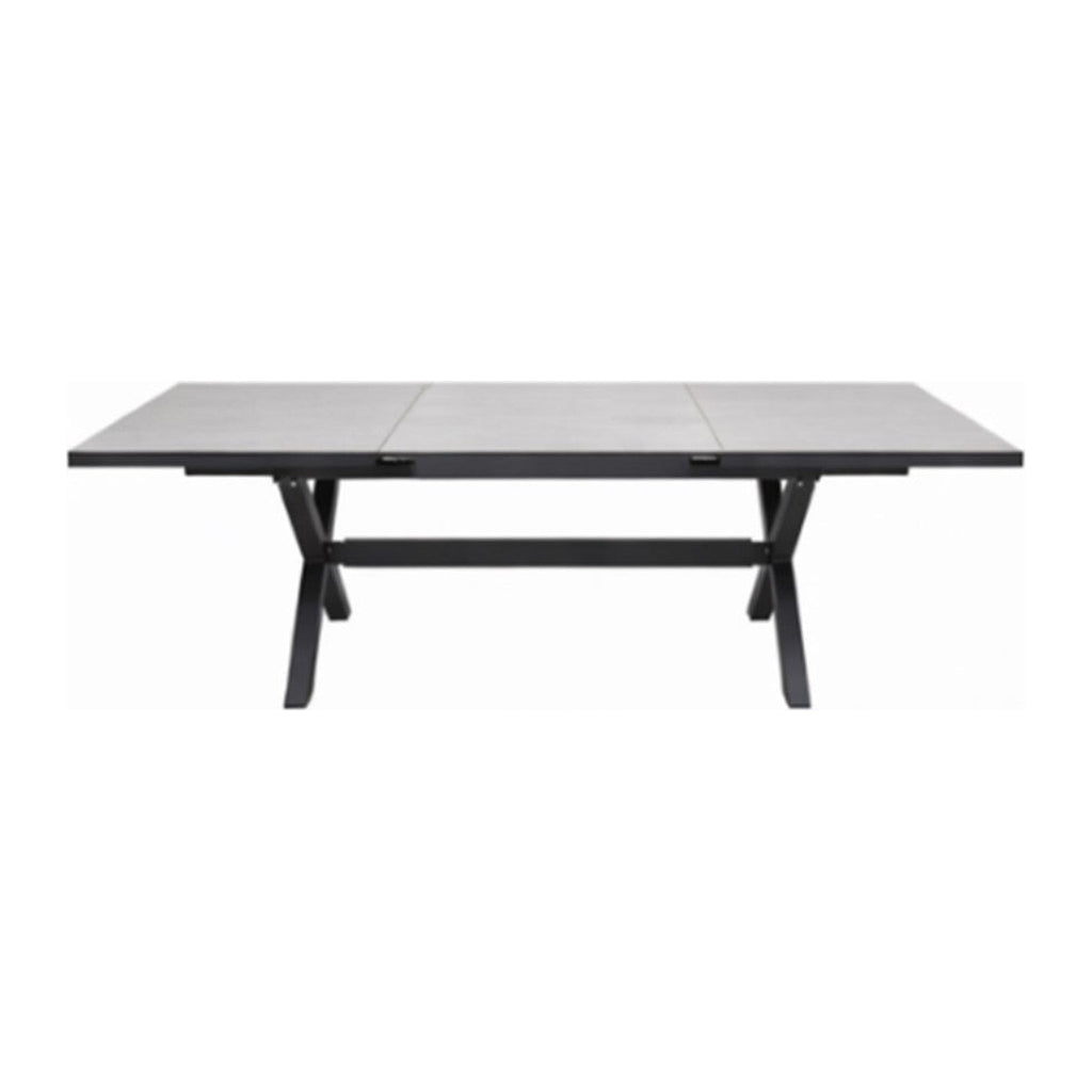 Mesa de Comedor Extensible Galilea 240-300 — Cerámica Light Grey / Charcoal