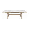 Mesa de Comedor Extensible Galilea 240-300 — Cerámica Blanca / Champagne