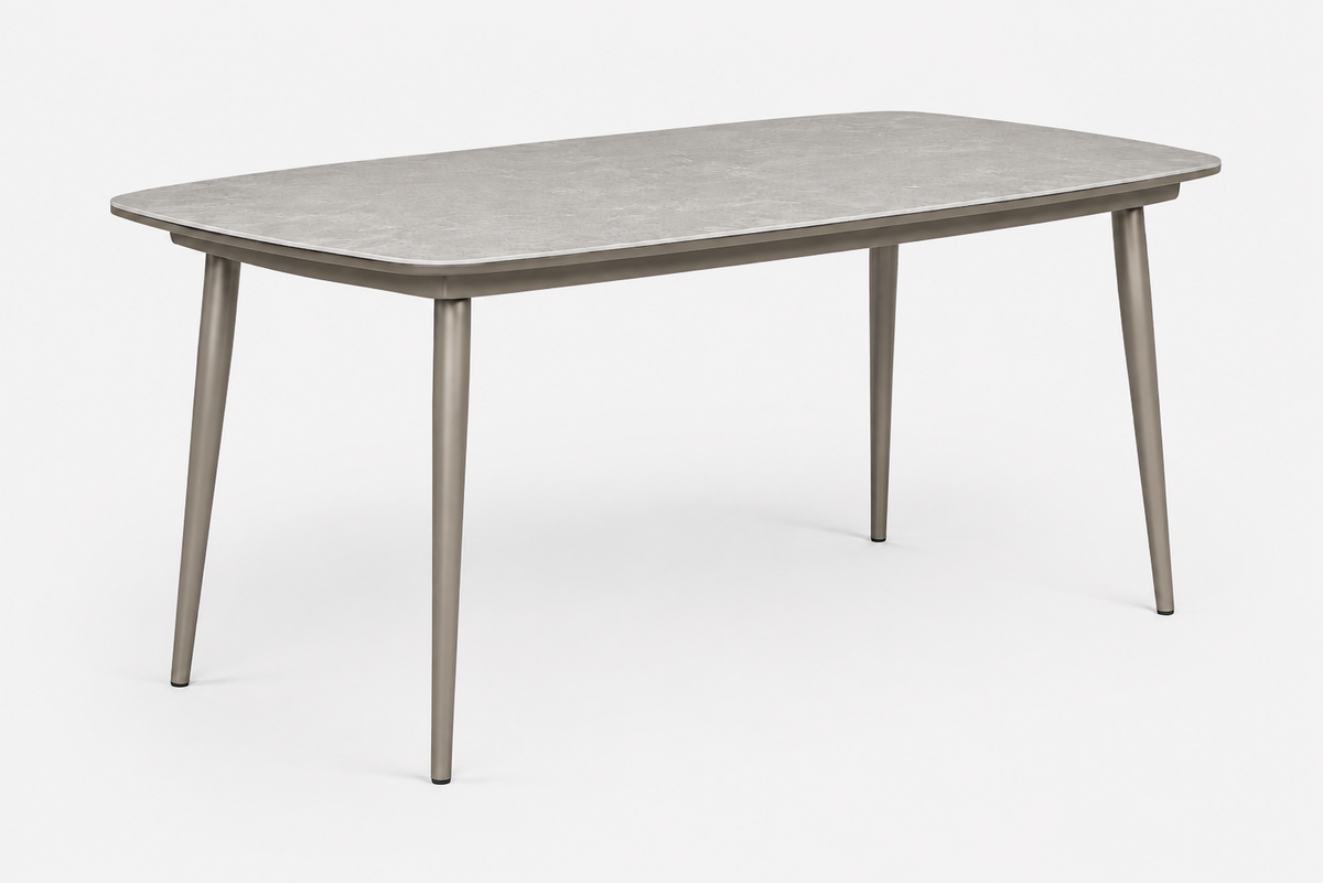 Balbina Mesa de Comedor 220 — Sintered Stone Gris / Champagne