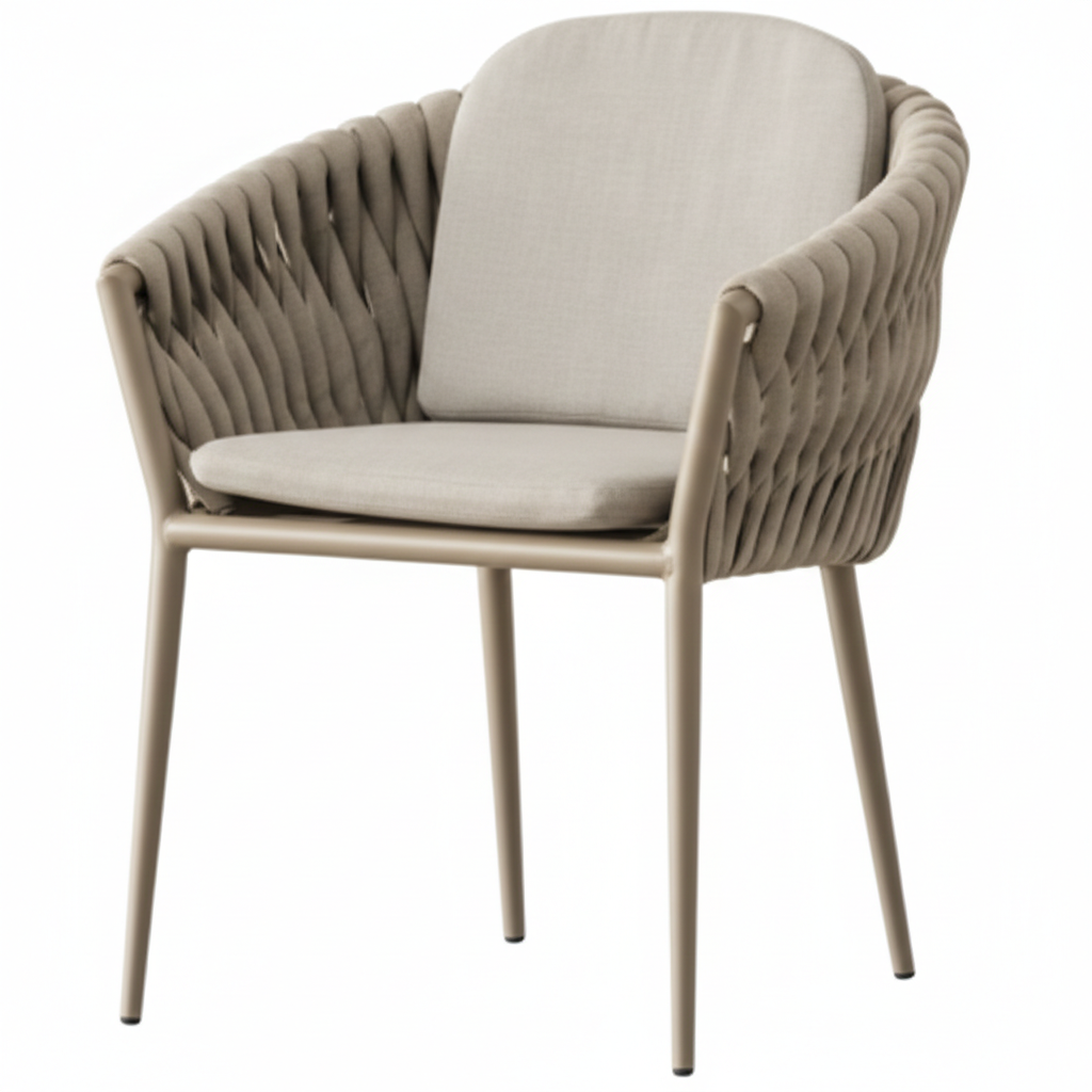 Silla de Comedor Caspio — Champagne / Dove Beige — imagen original
