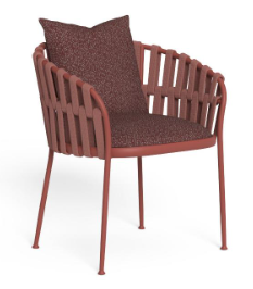 Frame Silla con Brazos Color A7 Red - R40 Red - C9145 Indian red. 62ax65px75h Cm