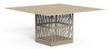 CLIFF DINING TABLE 150X150X75CM Rope beige, top beige