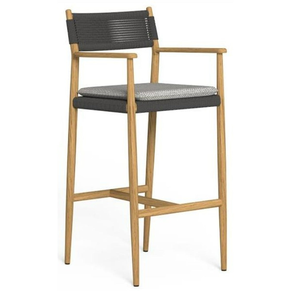 Dolcevita Wood Silla de Bar Color L9 Teka Natural, R41 Grey. 61ax55px114h. Cm