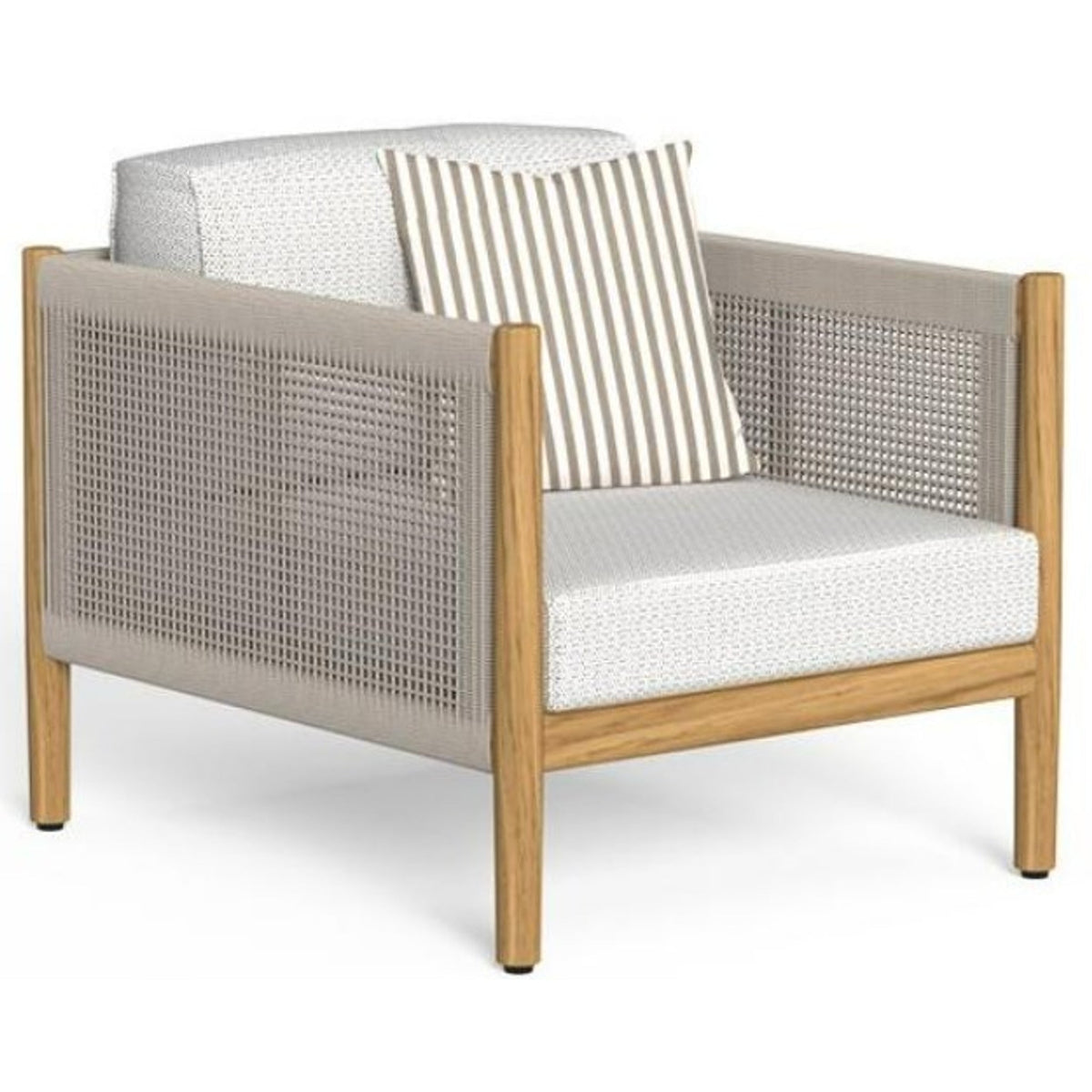 Dolcevita Teak Sillón Ind. con Brazos Color L9 Teka Nat - R39 Beige - C162 Dune White 85ax92px66h Cm