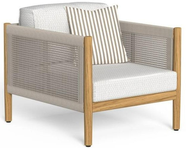 Dolcevita Teak Sillón Ind. con Brazos Color L9 Teka Nat - R39 Beige - C162 Dune White 85ax92px66h Cm
