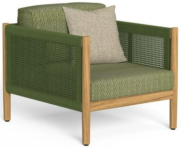 Dolcevita Teak Sillón Ind. con Brazos Color L9 Teka Natural - R35 Green  85ax92px66h Cm