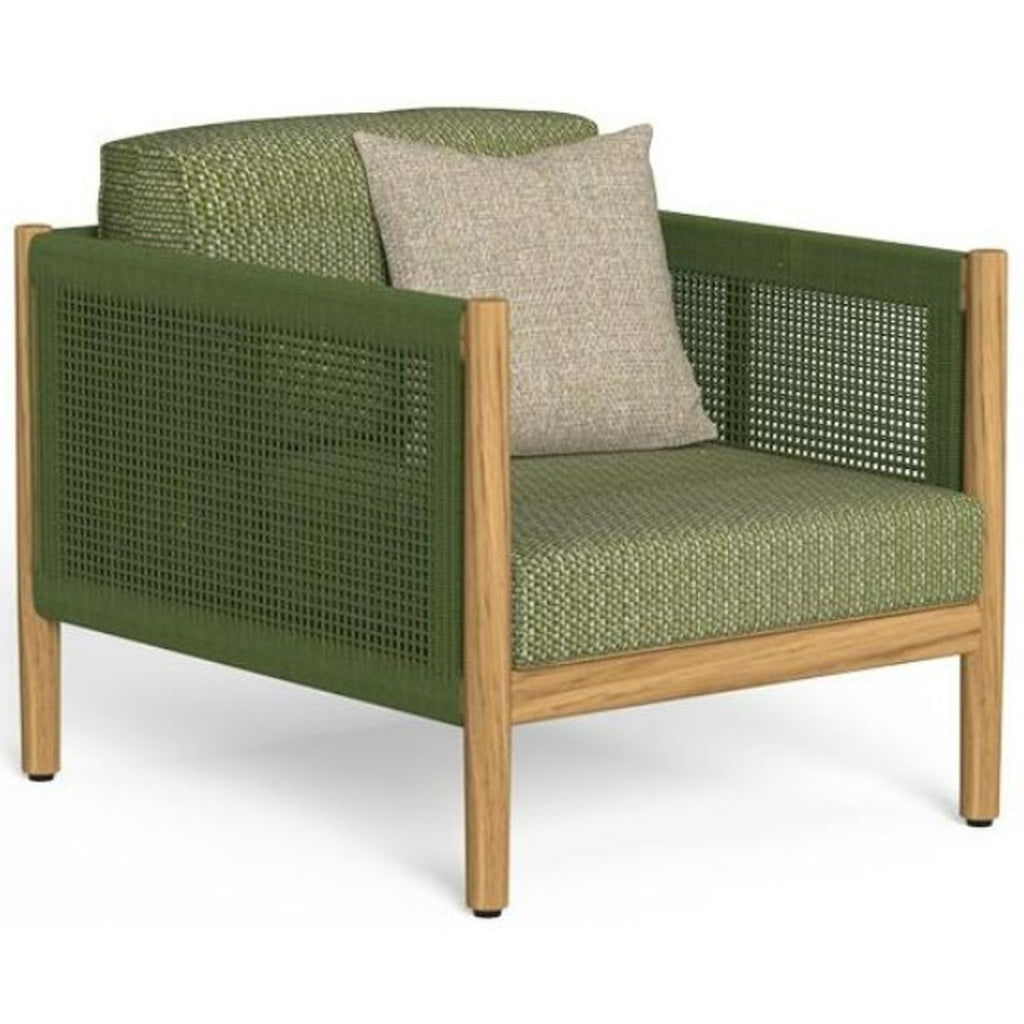 Dolcevita Teak Sillón Ind. con Brazos Color L9 Teka Natural - R35 Green  85ax92px66h Cm