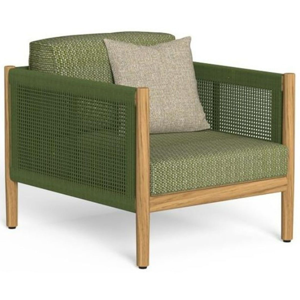 Dolcevita Teak Sillón Ind. con Brazos Color L9 Teka Natural - R35 Green  85ax92px66h Cm