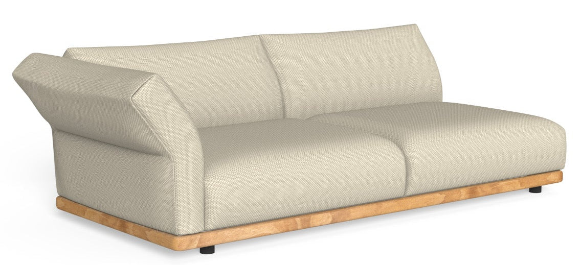 Elton Sofa Brazo Derecho Color L2 Teka Natural, C167 Cordonetto Beige. 224ax100px76h Cm.