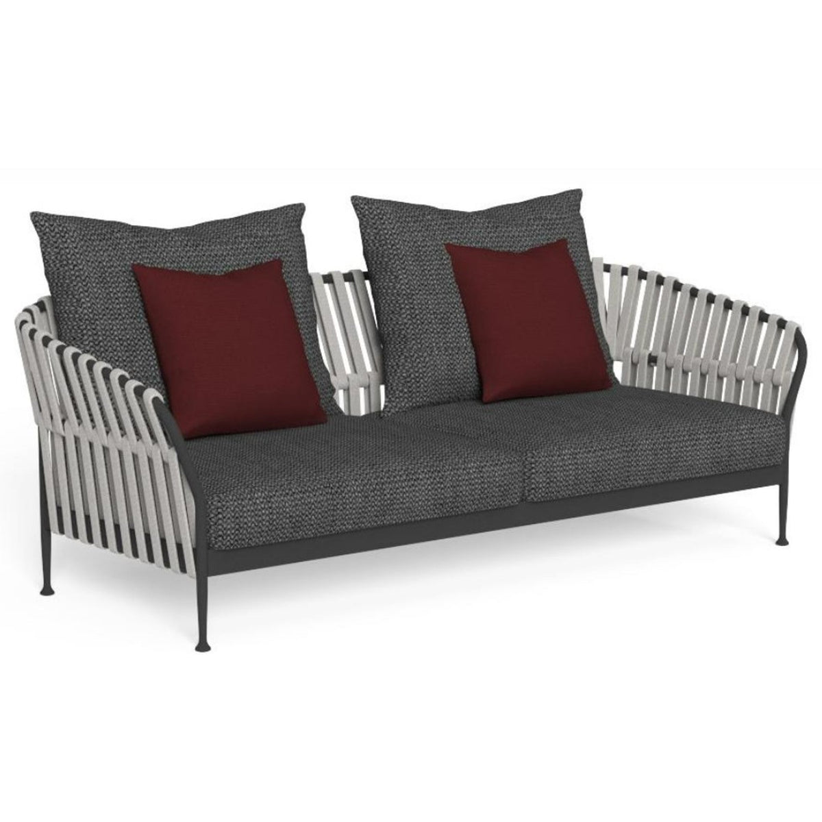 Frame Loveseat Color A14 Grafito - R30 Grey -  C95 Dark Grey. 200ax90px70h Cm