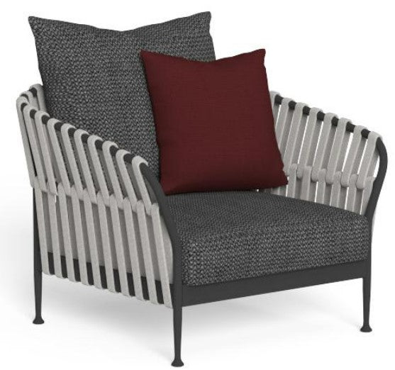 Frame Sillón Individual con Brazos Color A14 Grafito - R30 Grey - C95 Dark Grey. 90ax90px70h Cm