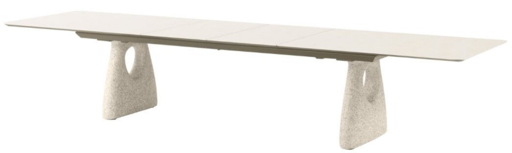 Petra Mesa de Comedor Extensible 280-340-400 — Sintered Stone Urano / Champagne