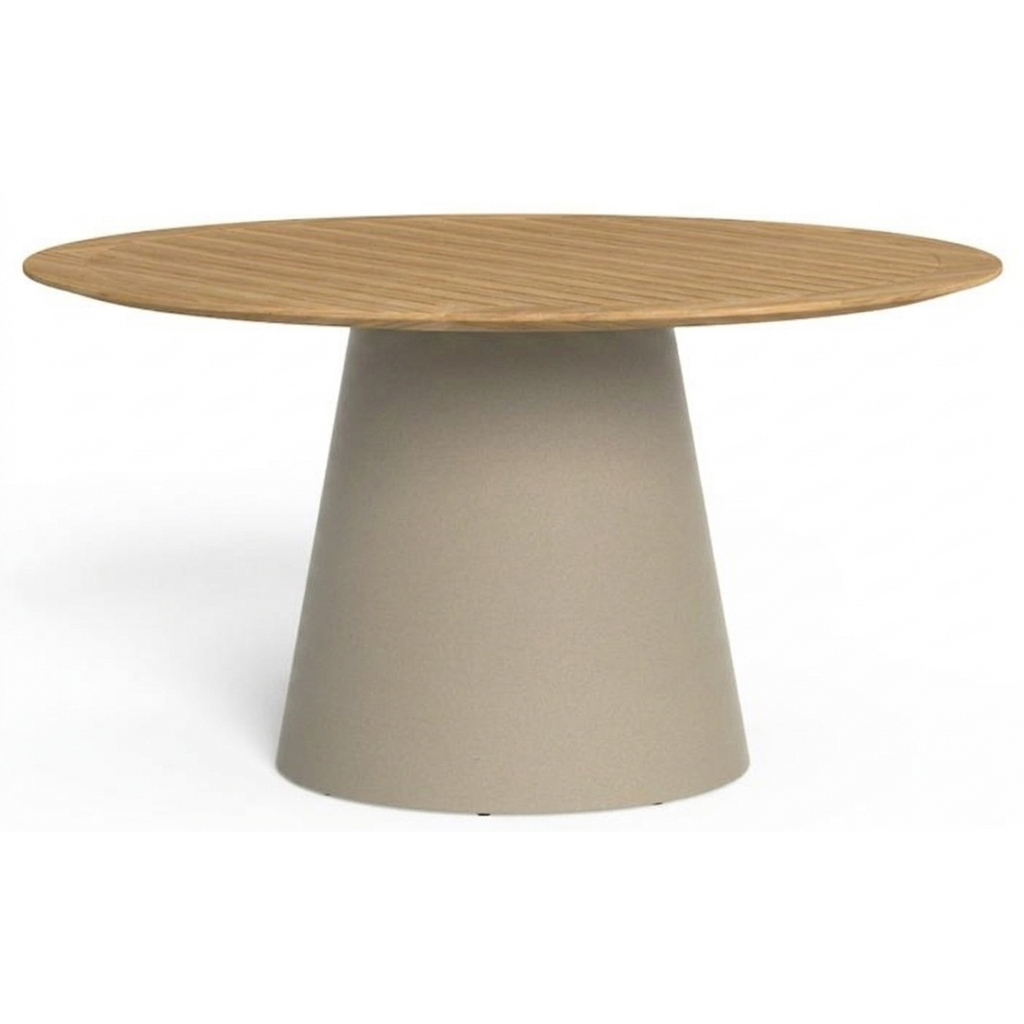 Dolcevita Teak Mesa de Comedor Color A13 Dove, L9 Teka Natural. 140dx74h Cm