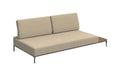 Bay Sofa 3 Plazas Brazo Izquierdo Alum. Champagne - Coconut. 224ax110px46h Cm.