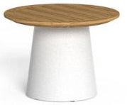 Dolcevita Teak Mesa de Centro Color A12 White - L9 Teka Natural. 60ax60px41h Cm