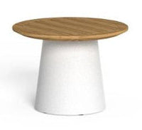 Dolcevita Teak Mesa de Centro Color A12 White - L9 Teka Natural. 45ax45px31h Cm