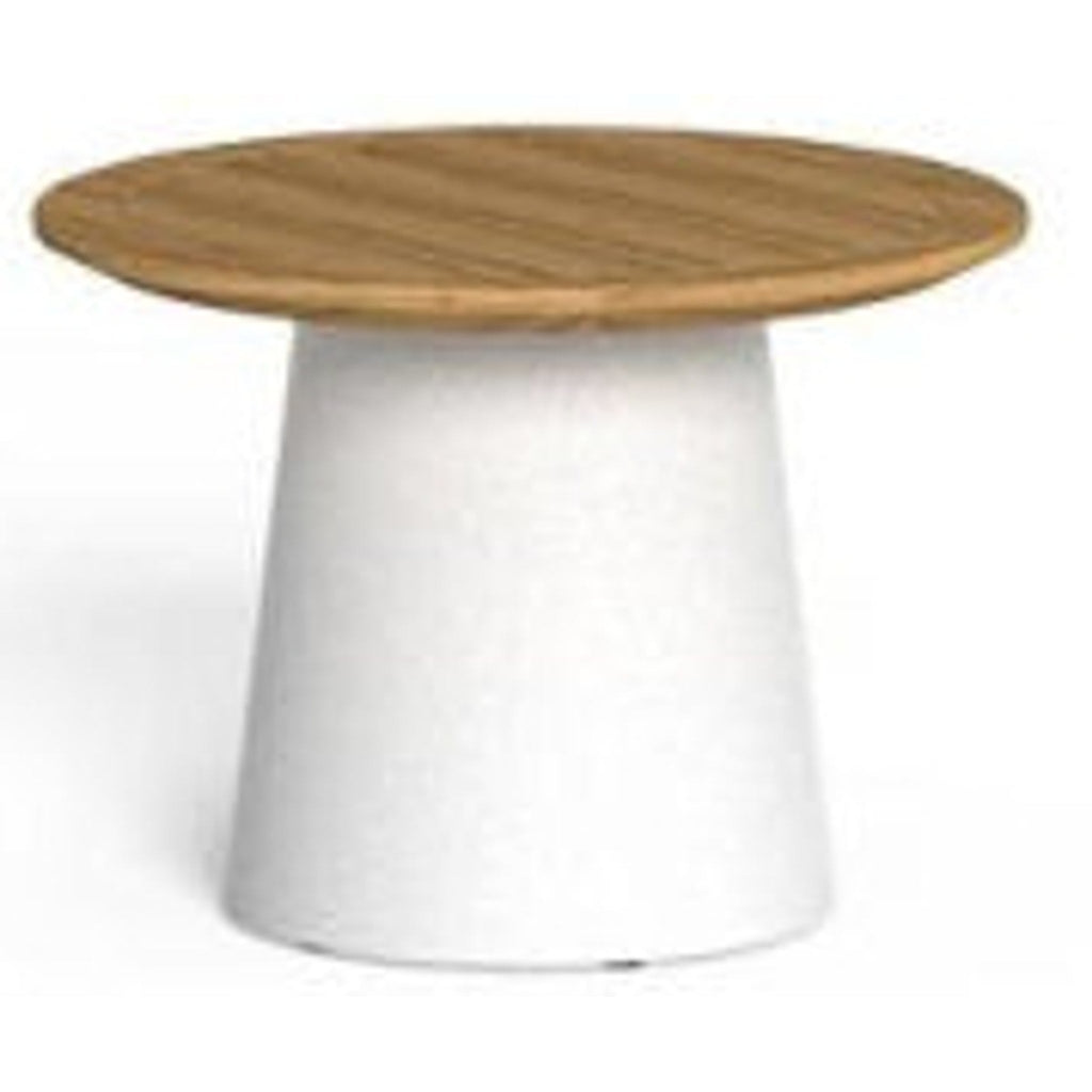 Dolcevita Teak Mesa de Centro Color A12 White - L9 Teka Natural. 60ax60px41h Cm
