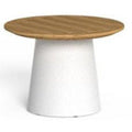 Dolcevita Teak Mesa de Centro Color A12 White - L9 Teka Natural. 60ax60px41h Cm