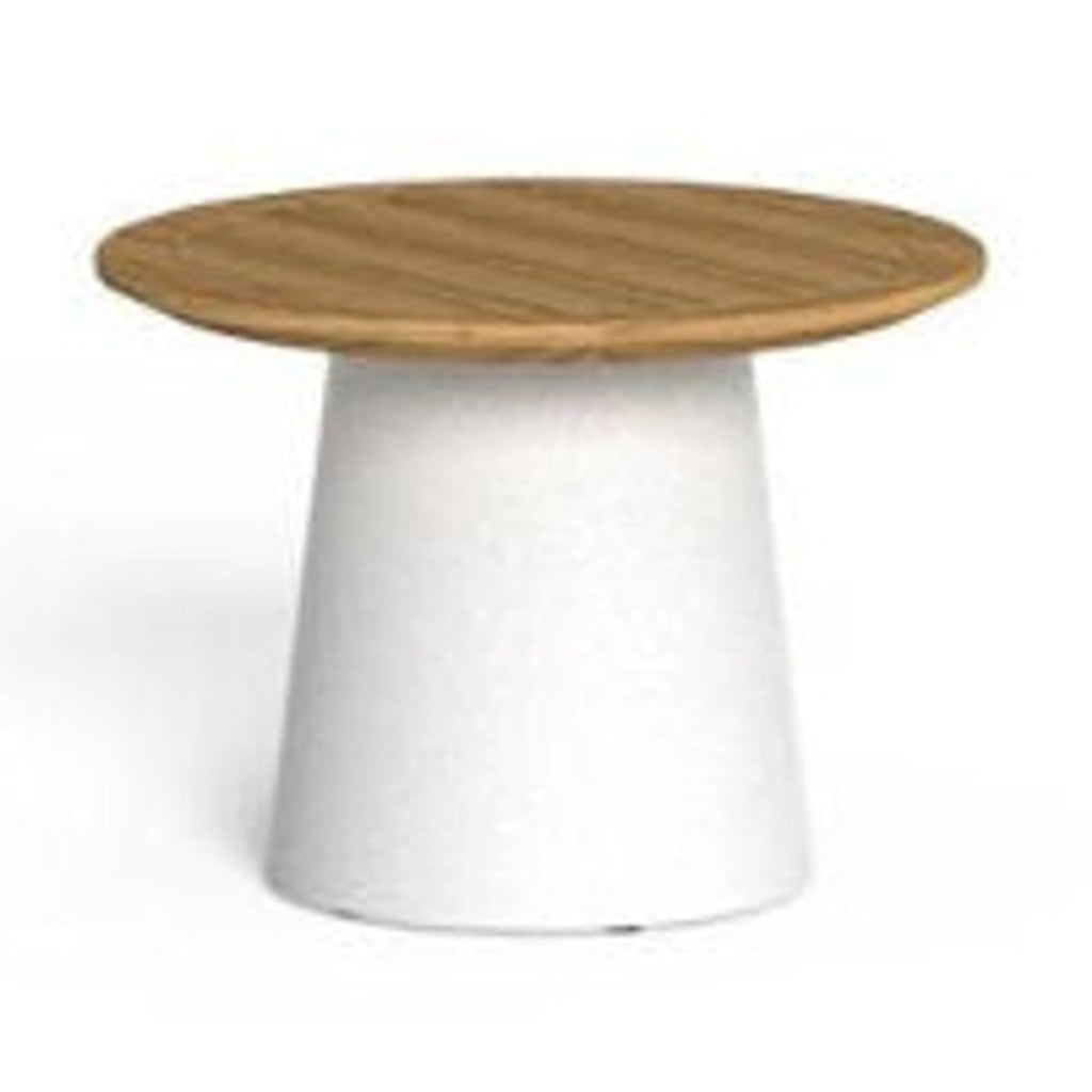 Dolcevita Teak Mesa de Centro Color A12 White - L9 Teka Natural. 45ax45px31h Cm