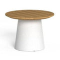 Dolcevita Teak Mesa de Centro Color A12 White - L9 Teka Natural. 45ax45px31h Cm