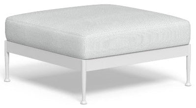 Frame Pouf Color A12 White - C96W Silver. 76ax85px40h Cm.