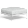Frame Pouf Color A12 White - C96W Silver. 76ax85px40h Cm.