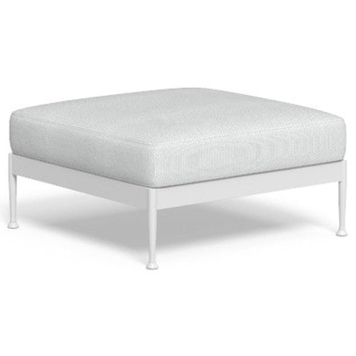 Frame Pouf Color A12 White - C96W Silver. 76ax85px40h Cm.