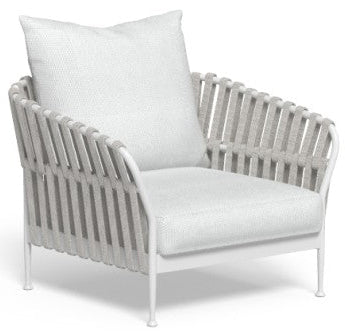 Frame Sillón Individual con Brazos Color A12 White - R30 Grey - C96 W Silver. 90ax90px70h Cm