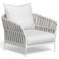 Frame Sillón Individual con Brazos Color A12 White - R30 Grey - C96 W Silver. 90ax90px70h Cm