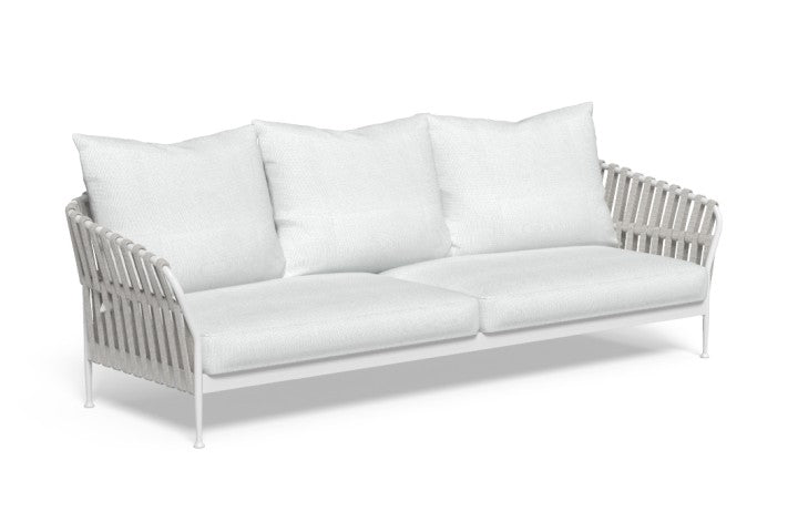 Frame Sofa 3 Plazas Color A12 White - R30 Grey - C96 W Silver 240ax90px70h Cm