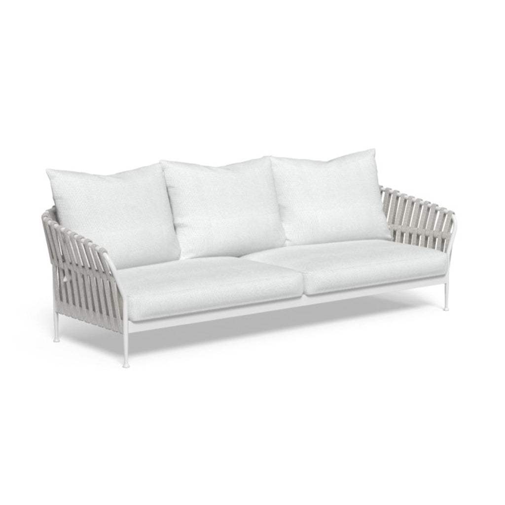 Frame Sofa 3 Plazas Color A12 White - R30 Grey - C96 W Silver 240ax90px70h Cm