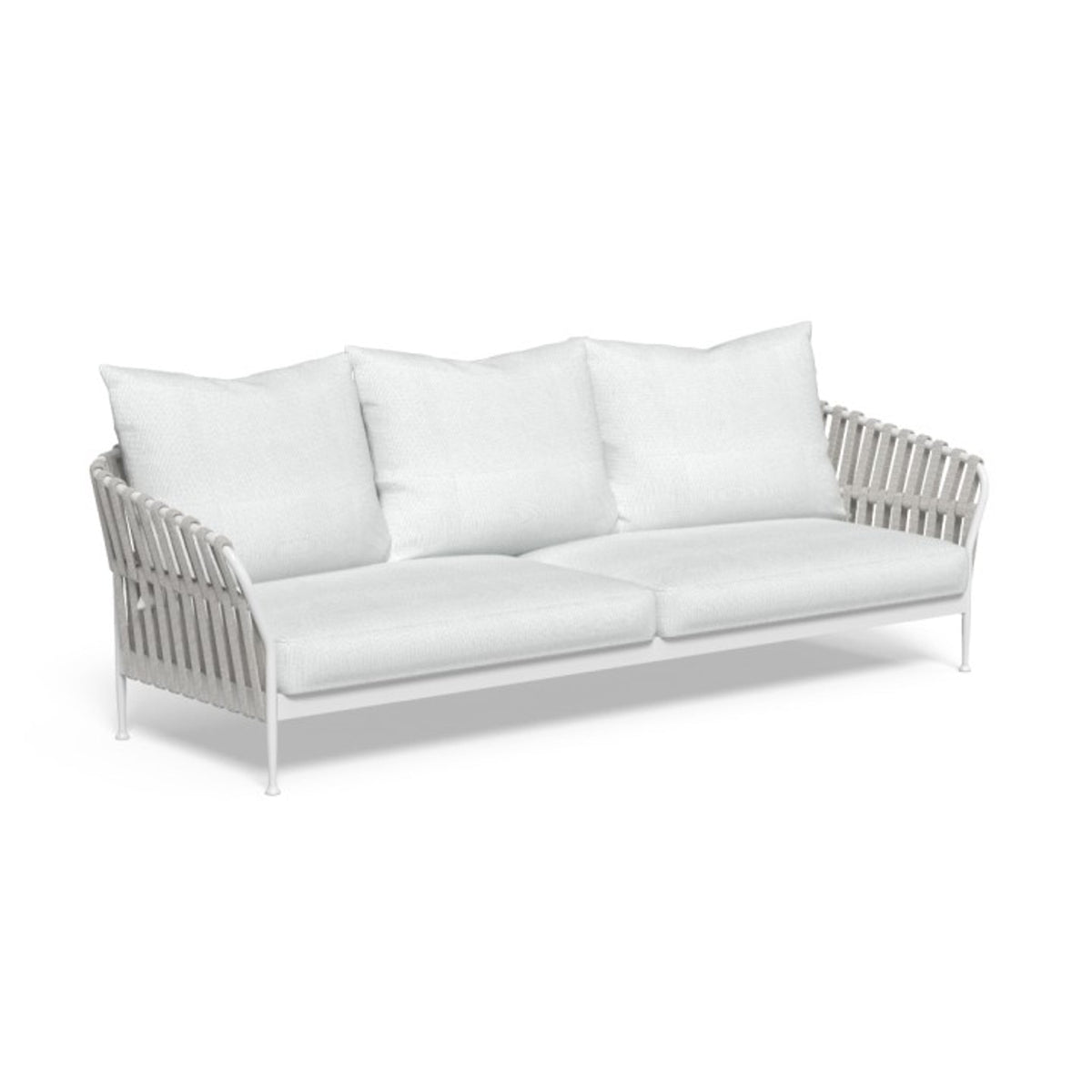 Frame Sofa 3 Plazas Color A12 White - R30 Grey - C96 W Silver 240ax90px70h Cm